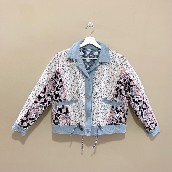 Anthropologie Blank NYC reversible patchwork jacket - Picture 3 of 12